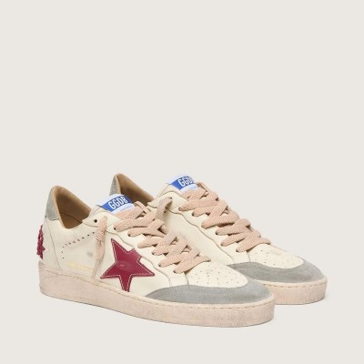 Golden Goose Ball Star Ltd Sneaker In Nappa With Leather Star And Silver Suede Heel Tab Golden Goose Ball Star Ltd Sneaker In Nappa With Leather Star And Silver Suede Heel Tab