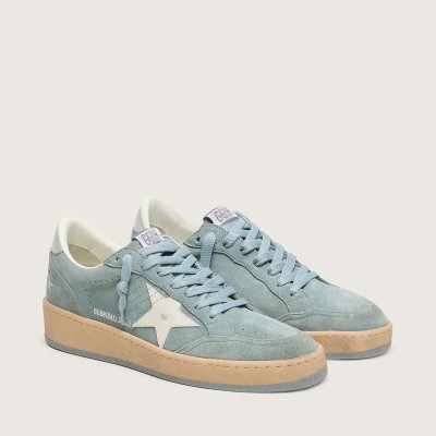Golden Goose Ball Star Sneaker In Light Blue Suede With White Star Golden Goose Ball Star Sneaker In Light Blue Suede With White Star