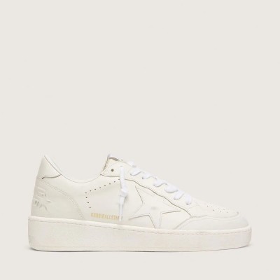 Golden Goose Ball Star Sneaker With White Leather Star And Heel Tab