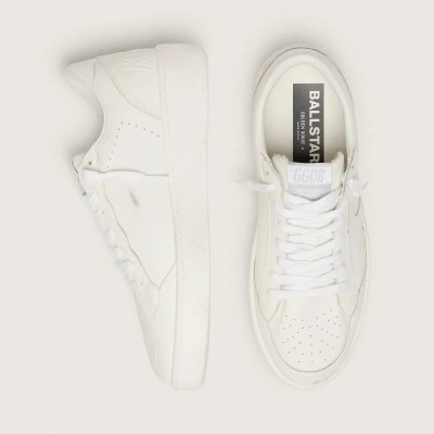 Golden Goose Ball Star Sneaker With White Leather Star And Heel Tab