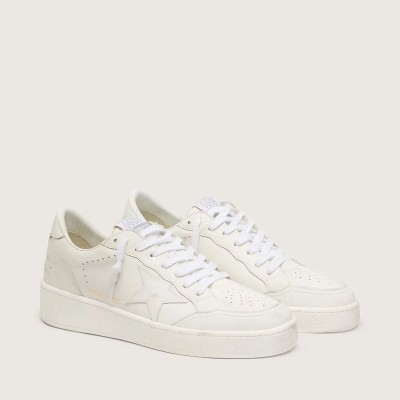 Golden Goose Ball Star Sneaker With White Leather Star And Heel Tab