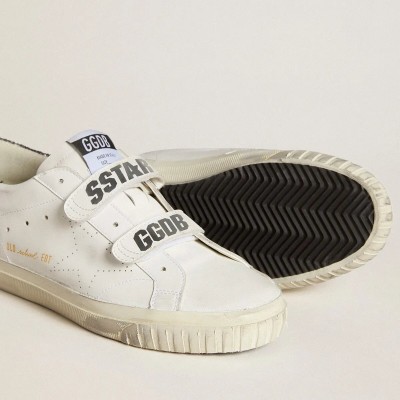 Golden Goose Bio-Based Old School Sneaker With Perforated Star And Glitter Heel Tab Golden Goose Bio-Based Old School Sneaker With Perforated Star And Glitter Heel Tab