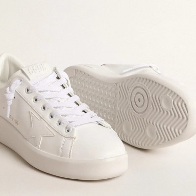 Golden Goose Bio-Based Purestar Sneaker With Bronze Metallic Leather Heel Tab