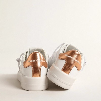 Golden Goose Bio-Based Purestar Sneaker With Bronze Metallic Leather Heel Tab