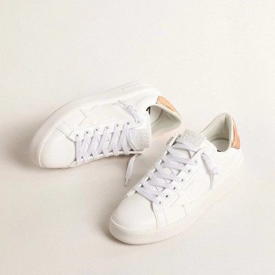 Golden Goose Bio-Based Purestar Sneaker With Bronze Metallic Leather Heel Tab