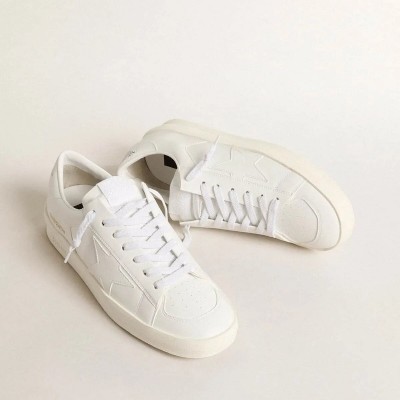 Golden Goose Bio-Based Stardan Sneaker With White Star And Heel Tab Golden Goose Bio-Based Stardan Sneaker With White Star And Heel Tab