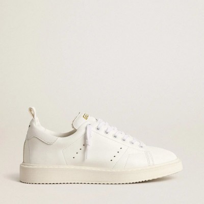 Golden Goose Bio-Based Starter Sneaker With White Star And Heel Tab Golden Goose Bio-Based Starter Sneaker With White Star And Heel Tab