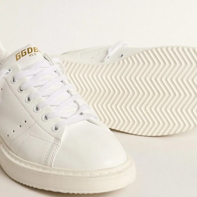 Golden Goose Bio-Based Starter Sneaker With White Star And Heel Tab Golden Goose Bio-Based Starter Sneaker With White Star And Heel Tab