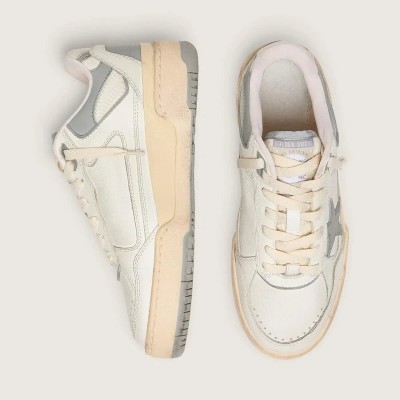Golden Goose Forty2 Sneaker With Grey Star And White Leather Heel Tab Golden Goose Forty2 Sneaker With Grey Star And White Leather Heel Tab