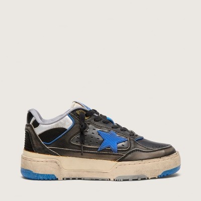 Golden Goose Forty2 Sneaker In Black Foam Rubber And Leather With Tpu Star And Black Leather Heel Tab Golden Goose Forty2 Sneaker In Black Foam Rubber And Leather With Tpu Star And Black Leather Heel Tab