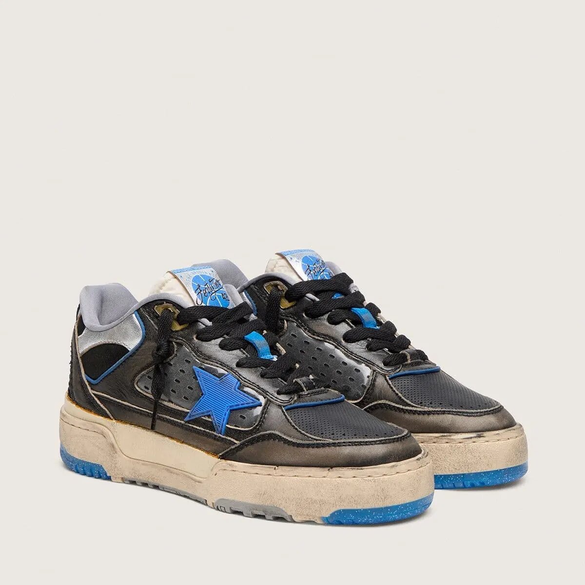 Golden Goose Forty2 Sneaker In Black Foam Rubber And Leather With Tpu Star And Black Leather Heel Tab Golden Goose Forty2 Sneaker In Black Foam Rubber And Leather With Tpu Star And Black Leather Heel Tab
