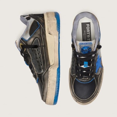 Golden Goose Forty2 Sneaker In Black Foam Rubber And Leather With Tpu Star And Black Leather Heel Tab Golden Goose Forty2 Sneaker In Black Foam Rubber And Leather With Tpu Star And Black Leather Heel Tab