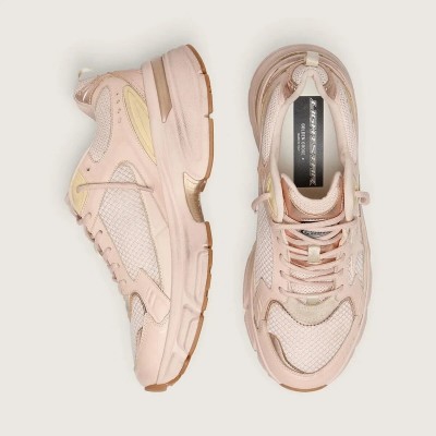 Golden Goose LightStar Sneaker With Pink Leather And Mesh Upper And Pink Star Golden Goose LightStar Sneaker With Pink Leather And Mesh Upper And Pink Star