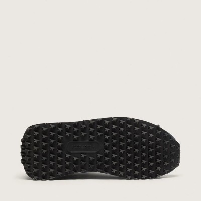 Golden Goose Marathon Sneaker With Blue Nylon Upper And White Star