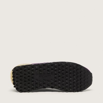 Golden Goose Marathon Sneaker With Purple Nylon Upper And White Star Golden Goose Marathon Sneaker With Purple Nylon Upper And White Star