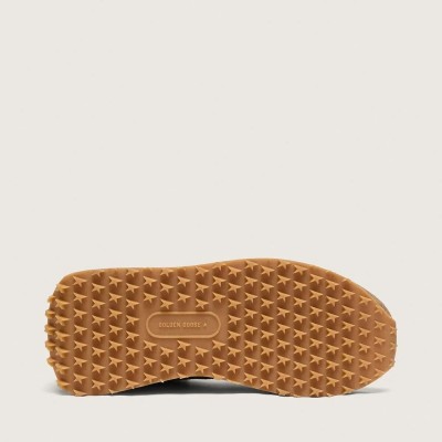Golden Goose Marathon Sneaker In Tobacco Suede With White Star Golden Goose Marathon Sneaker In Tobacco Suede With White Star