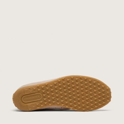 Golden Goose Marathon Speed Sneaker In Pink Suede With Perforated Star And White Leather Heel Tab Golden Goose Marathon Speed Sneaker In Pink Suede With Perforated Star And White Leather Heel Tab