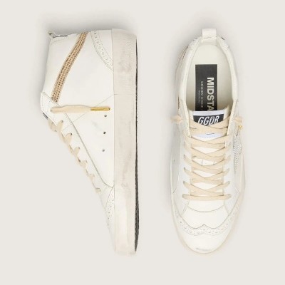 Golden Goose Mid Star Sneaker With Star And Heel Tab Sneaker In Suede With Swarovski Crystals Golden Goose Mid Star Sneaker With Star And Heel Tab Sneaker In Suede With Swarovski Crystals