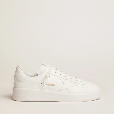 Golden Goose Purestar Sneaker In White Golden Goose Purestar Sneaker In White