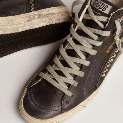 Golden Goose Slide Sneaker Black With Studs Golden Goose Slide Sneaker Black With Studs