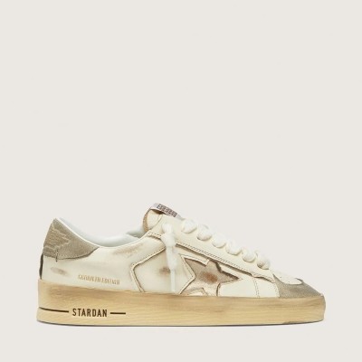Golden Goose Stardan Ltd Sneaker In Suede And White Nappa With Gold Star Golden Goose Stardan Ltd Sneaker In Suede And White Nappa With Gold Star