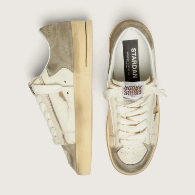Golden Goose Stardan Ltd Sneaker In Suede And White Nappa With Gold Star Golden Goose Stardan Ltd Sneaker In Suede And White Nappa With Gold Star