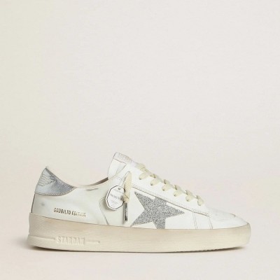 Golden Goose Stardan Ltd Sneaker With Swarovski Crystal Star And Metallic Leather Heel Tab Golden Goose Stardan Ltd Sneaker With Swarovski Crystal Star And Metallic Leather Heel Tab