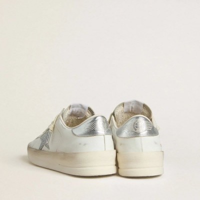 Golden Goose Stardan Ltd Sneaker With Swarovski Crystal Star And Metallic Leather Heel Tab Golden Goose Stardan Ltd Sneaker With Swarovski Crystal Star And Metallic Leather Heel Tab