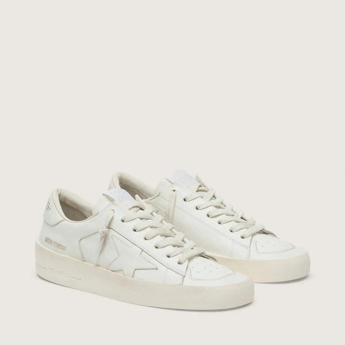 Golden Goose Stardan Sneaker In Total White Leather Golden Goose Stardan Sneaker In Total White Leather