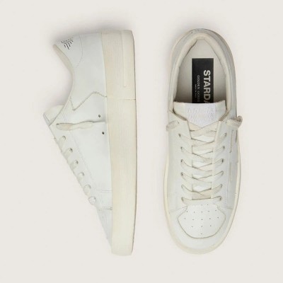Golden Goose Stardan Sneaker In Total White Leather Golden Goose Stardan Sneaker In Total White Leather