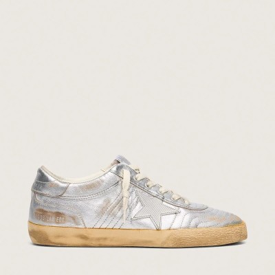 Golden Goose Super-Star Lab Sneaker In Metallic Nappa With Silver Tpu Star Golden Goose Super-Star Lab Sneaker In Metallic Nappa With Silver Tpu Star