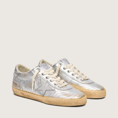 Golden Goose Super-Star Lab Sneaker In Metallic Nappa With Silver Tpu Star