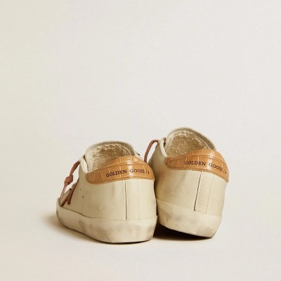 Golden Goose Super-Star Sneaker With Leather Star And Crocodile-Print Leather Heel Tab Golden Goose Super-Star Sneaker With Leather Star And Crocodile-Print Leather Heel Tab