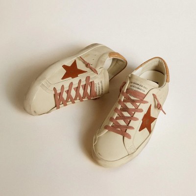 Golden Goose Super-Star Sneaker With Leather Star And Crocodile-Print Leather Heel Tab Golden Goose Super-Star Sneaker With Leather Star And Crocodile-Print Leather Heel Tab