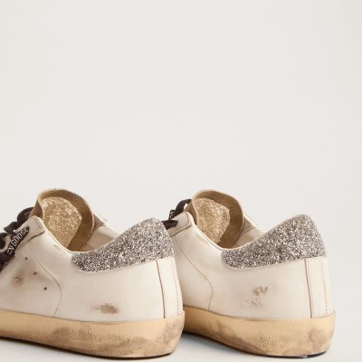 Golden Goose Super-Star Sneaker With Leopard Print And Swarovski Crystal Star