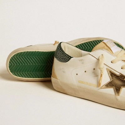 Golden Goose Super-Star Ltd Sneaker With Leather Star And Swarovski Crystals Heel Tab Golden Goose Super-Star Ltd Sneaker With Leather Star And Swarovski Crystals Heel Tab