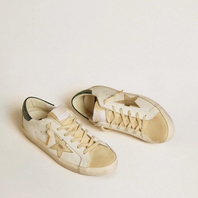 Golden Goose Super-Star Ltd Sneaker With Leather Star And Swarovski Crystals Heel Tab