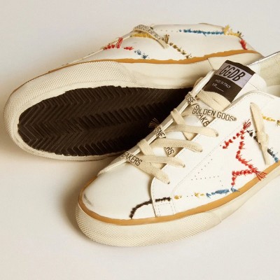 Golden Goose Super-Star Ltd Sneaker With Perforated Star And Metallic Leather Heel Tab