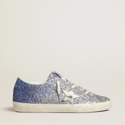 Golden Goose Super-Star Ltd Sneaker In Multicolor Glitter With Silver Metallic Leather Star Golden Goose Super-Star Ltd Sneaker In Multicolor Glitter With Silver Metallic Leather Star