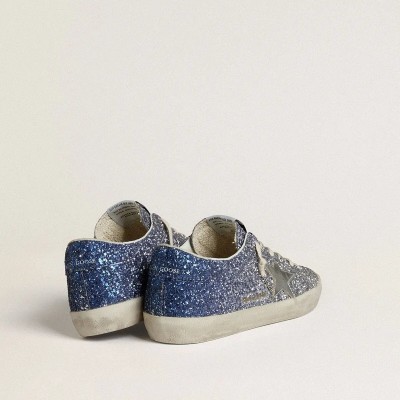 Golden Goose Super-Star Ltd Sneaker In Multicolor Glitter With Silver Metallic Leather Star Golden Goose Super-Star Ltd Sneaker In Multicolor Glitter With Silver Metallic Leather Star