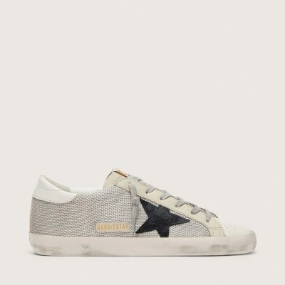 Golden Goose Super-Star Sneaker In Leather With Black Star Golden Goose Super-Star Sneaker In Leather With Black Star