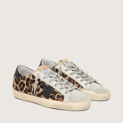 Golden Goose Super-Star Sneaker In Leopard Print Leather Golden Goose Super-Star Sneaker In Leopard Print Leather