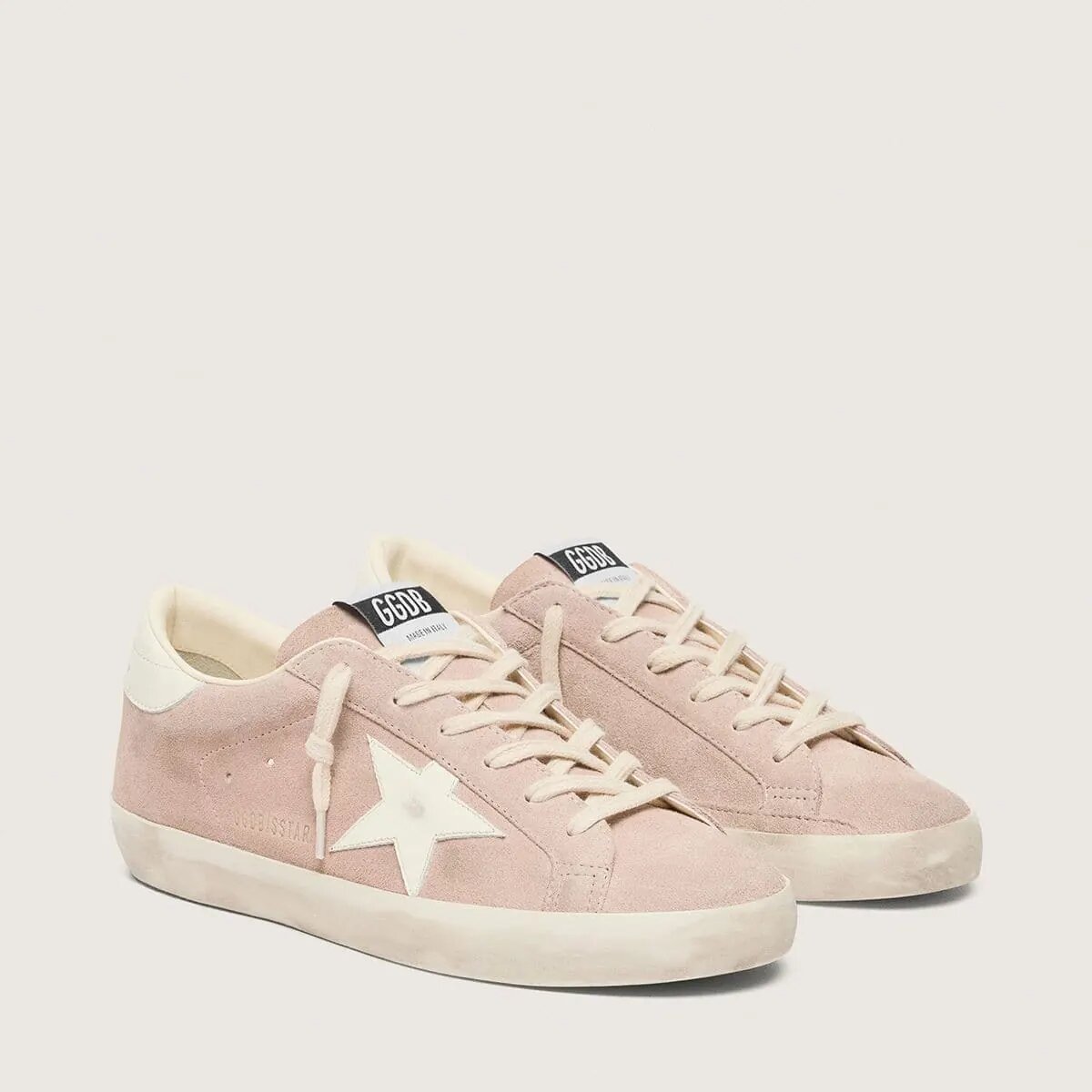 Golden Goose Super-Star Sneaker In Powder-Pink Suede With White Star Golden Goose Super-Star Sneaker In Powder-Pink Suede With White Star