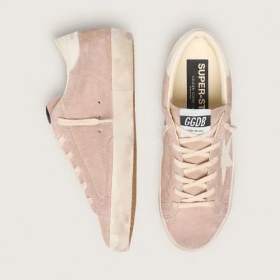 Golden Goose Super-Star Sneaker In Powder-Pink Suede With White Star Golden Goose Super-Star Sneaker In Powder-Pink Suede With White Star
