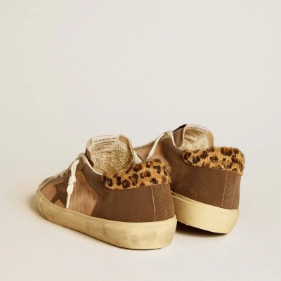 Golden Goose Super-Star Sneaker In Suede With Leather Star And Pony Skin Heel Tab Golden Goose Super-Star Sneaker In Suede With Leather Star And Pony Skin Heel Tab